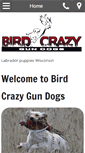 Mobile Screenshot of birdcrazygundogs.com